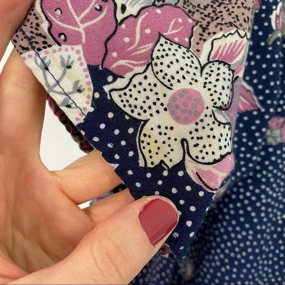 Vintage 80s Floral Printed Button Down Blouse Shoulder Pads Womens Plus Size 1X - Picture 13 of 15